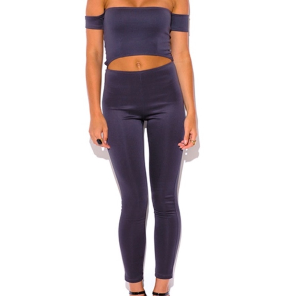 Off Shoulder Fitted Bodycon Catsuit